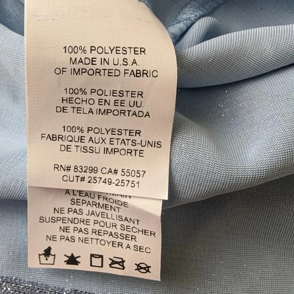 Jump Apparel Mini Dress Light Blue Glitter Club Hoco - Picture 8 of 14